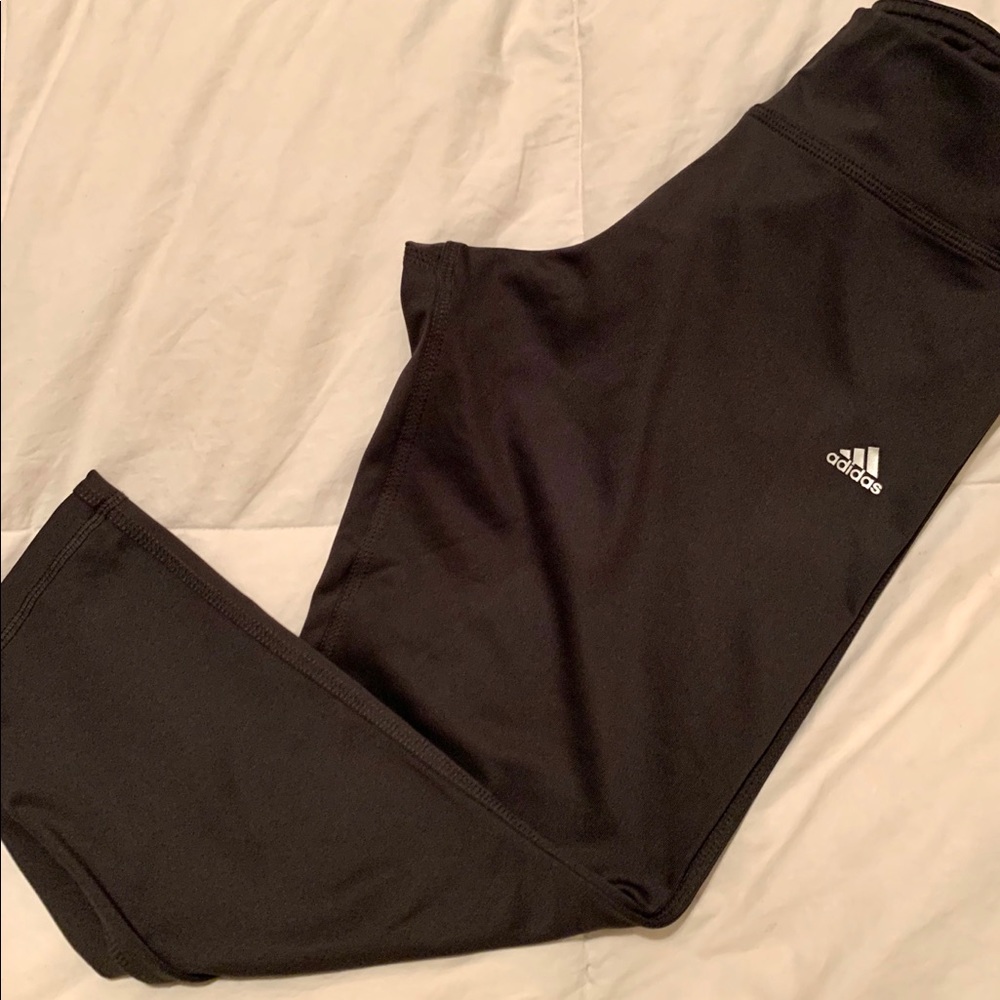 Gray crop Adidas leggings